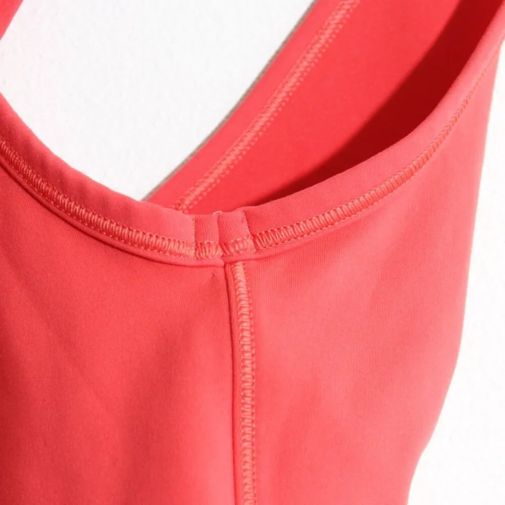 Lululemon Power Pivot Tank Top *Everlux Carnation Red Reversible V-Neck Crop 6